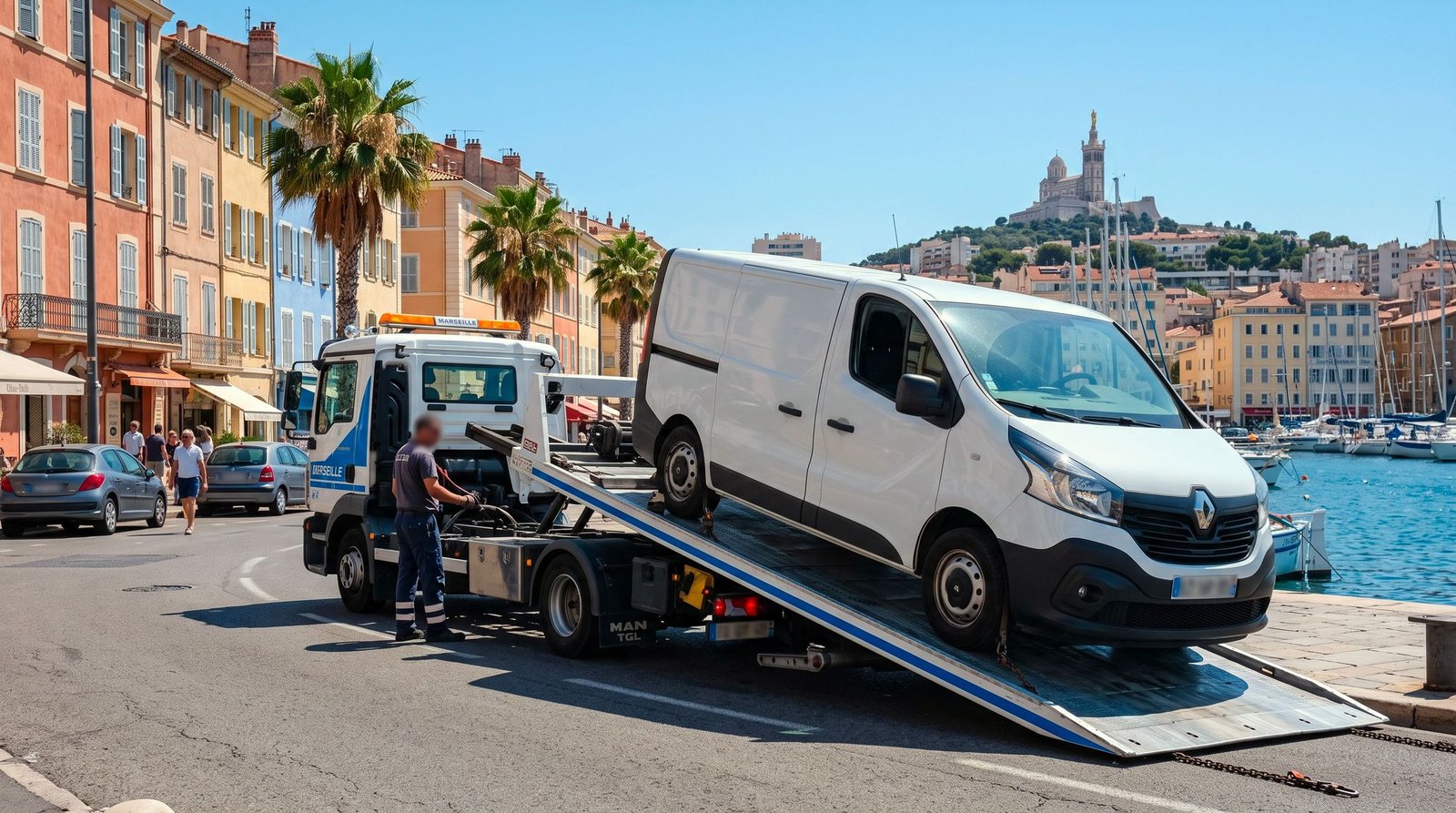 Enlèvement d'un utilitaire à Marseille, Vieux-Port